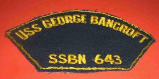 RARE USS George Bancroft SSBN 643 Submarine Patch