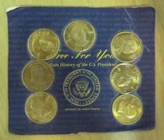 Coin History of The U s Presidents 7 Coin Set G Washington J Adams L
