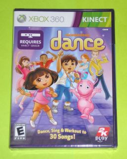 Xbox 360 KINECT Game Nickelodeon DANCE New KINECT Sensor Required