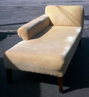 Cream Color Corduroy Chaise Lounge