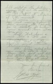 George Montgomery Vintage Signed Handwritten Letter ALS Watson Webb