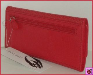 nine west gardenia fruit punch checkbook wallet cover nwt