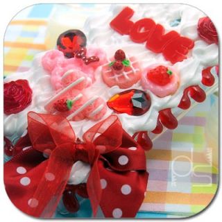 Love 3D Cream Hard Skin Case Apple iPod Touch iTouch 4G 4th Generation