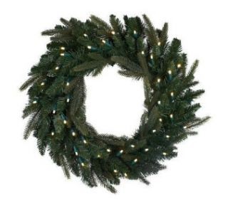  Lights Battery Operated Spruce SET OF 2 GARLANDS & WREATH Multi &Clear