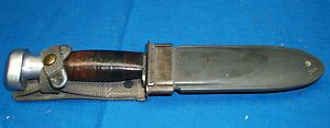 WWII Geneva Forge Inc. USN Mark 1 Fighting knife with Sheath