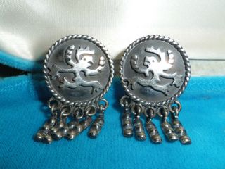 Gerardo Lopez Taxco Sterling Silver 925 Mexico Earrings Signed
