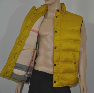 Burberry Brit Mens Nova Check Fulton Down Filled Puffer Vest Jacket