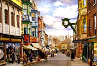 Winchester High Street by Gary P Cartwright 1000 Falcon Jigsaw Puzzle