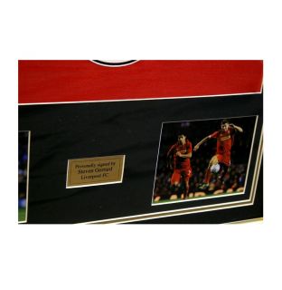Framed Steven Gerrard Liverpool 8 signed 2012 2013 shirt   Deluxe Bid