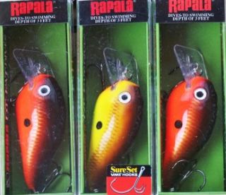 Rapala Dives to DT Fat Dtfatss 3 Fishing Lures New
