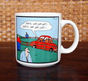 Gary Larson Far Side Comics Ceramic Coffee Mug Comic Cup Yakity Yak