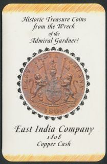 1808 COPPER CASH WRECK OF THE ADMIRAL GARDNER EAST INDIA COMPANY 1993