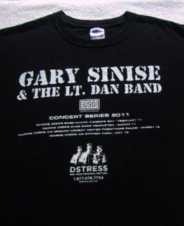 Gary Sinise Lt Dan Band USO 2011 Concert Large T Shirt