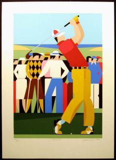 Giancarlo Impiglia The Golfer Signed Numbered Serigraph Golfing