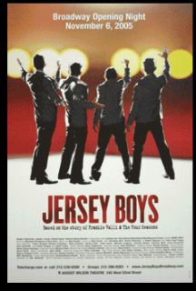 Rare! Hand Signed by cast Broadway Poster ~Jersey Boys~ Frankie Valli