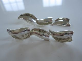  Tiffany Co Sterling Silver Frank Gehry Dangling Ribbon Earrings