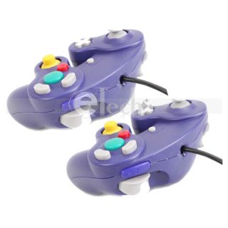 2X New Wired Game Controller Pad for Nintendo GC GameCube Wii Indigo