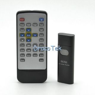 Worlds Smallest Mini HD Multimedia Player 4GB Remote