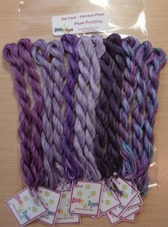  Dyes Silk Floss Pack for Plum Pudding by Glendon Place New