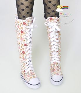 SD Dollfie Shoes Thigh Hi Sneakers Boots Garden Flowers