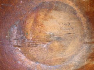 Antique Primitive Old Wood Munising Dough Bowl Early Vtg Large 13 5