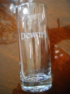 Dewars Scotch Whiskey Highball Cocktail Glass White Label Beaded