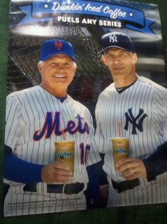 New York Mets Yankees Dunkin Donuts Huge Poster Collins Girardi