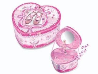    Heart Shape Music Jewelry Box   Musical Girls Pink Boxes Ballerina