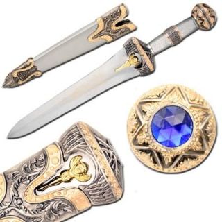 Roman Gladiator Fantasy Jeweled Dagger Sword Knife