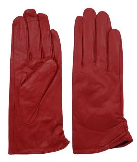  Lined Soft Genuine Leather Winter Driving Dress Red Gloves