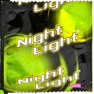  Night Light Lubricated Glow in The Dark Latex Condoms 6 Pack
