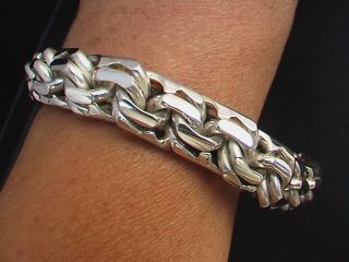 Taxco 925 Sterling Silver Garibaldi Chain Link Bracelet