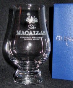 Macallan Glencairn Scotch Whisky Tasting Glass with Blue Leatherette