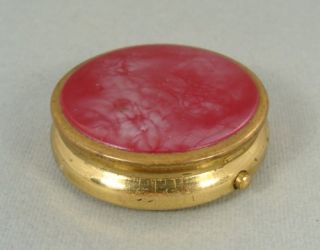 CA 1940s Antique German Jewelry Trinket Pocket Tin Box