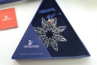New 2003 Large Swarovski Annual Ornament w Box and Certificate 622498