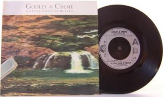 Godley Creme 10cc A Little Piece of Heaven UK Import 45 with Picture