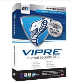 GFI Vipre Internet Security 2012 Home Site License 10 PCs 1 Year