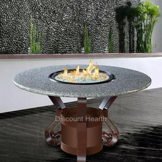 Solano 29 Dine Height Glass Gas Fire Pit Firepit Table Complete NG LP