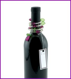 Wine Bottle Jewelry, Wine Gift Giving Grape Tags   2pc, Christmas Wine