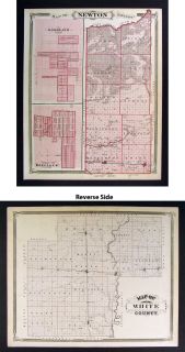 1876 Indiana County Map Newton White Goodland Kentland