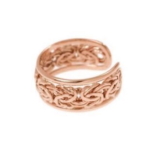 Adjustable Byzantine Toe Ring 14k Rose Pink Gold