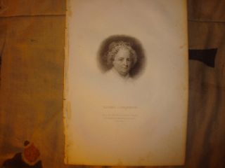 Antique George Martha Washington Print Gilbert Stuart N