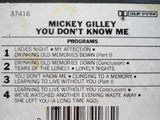 Mickey Gilley 8 Track You DonT Know Me 1981 Epic Tested