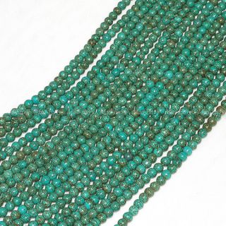 4mm Green Turquoise Gemstones Round Loose Beads 16 MB290
