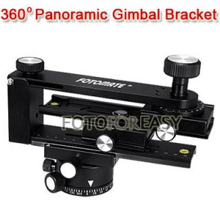 Pro 360° Panoramic Tripod Head Gimbal Bracket Kit Suitcase for for