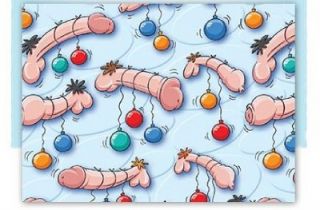 Christmas Balls on Weenie Gift Wrap Christmas Wrapping Paper