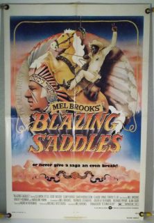 Blazing Saddles FF Orig 1sh Gene Wilder Mel Brooks Madeline Kahn 1974