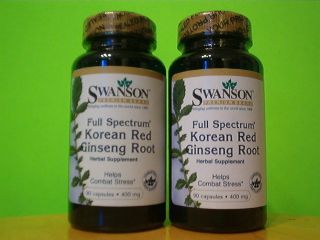 Red Korean Ginseng Root Tablets Supplement 180 Capsules 400mg Sexual