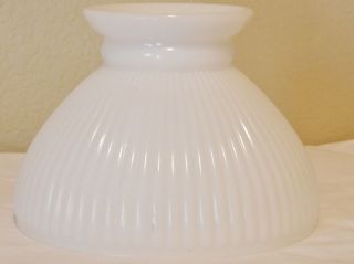 White Milk Glass Lamp Shade Oil or GWTW Hurricane Lamp