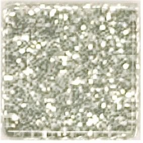 50 3 8 inch Silver Glitter Glass Mosaic Tiles Crafts